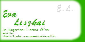 eva liszkai business card